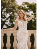 Cap Sleeves Ivory Lace Tulle Anniversary Wedding Dress